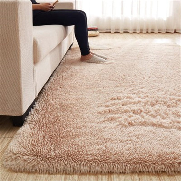 Thickened washed silk hair non-slip carpet living room